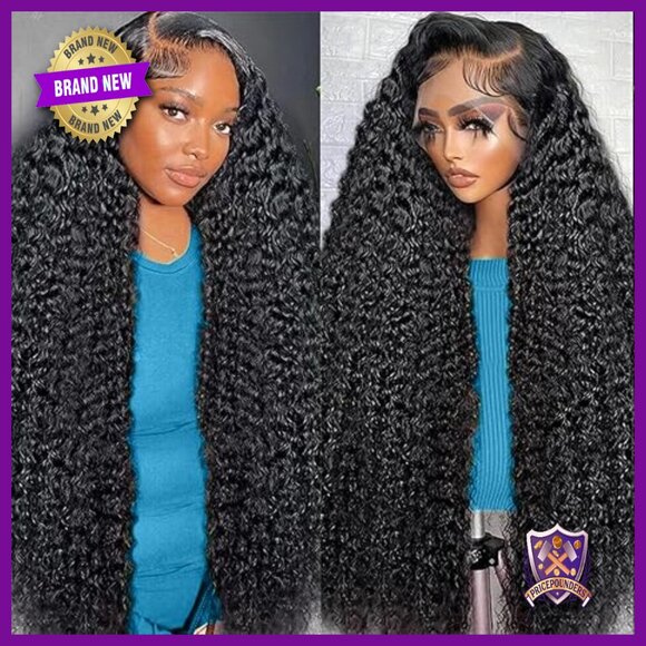 30 Inch Deep Wave Lace Front Wig Human Hair 13x6 HD Pre Plucked